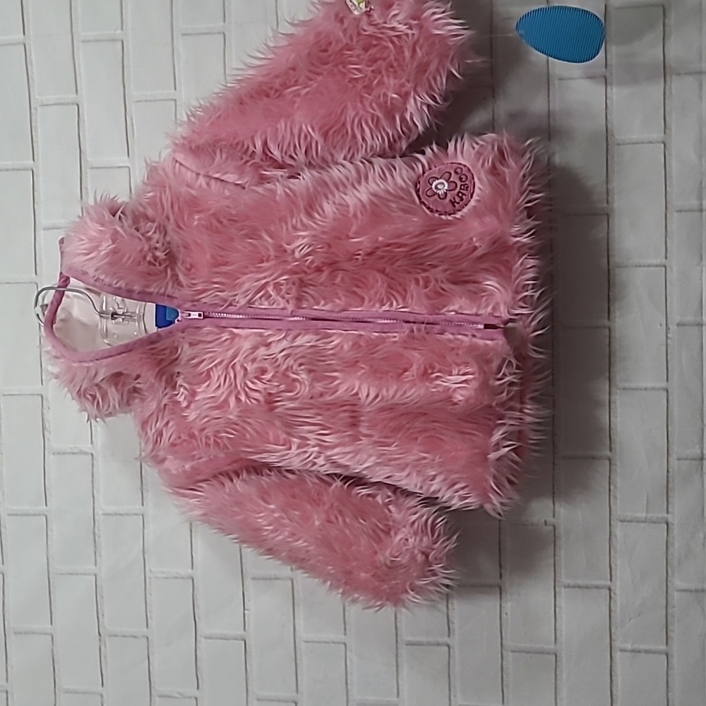 NWT Infant Girls pink Kaboo Faux Fur Coat
